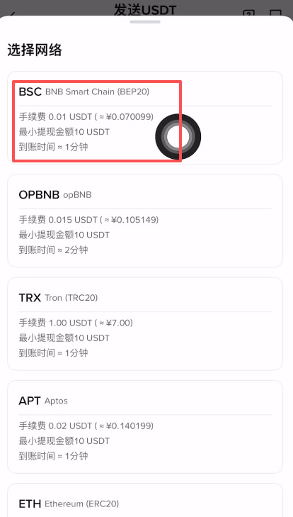 3. bep20（币安智能链）：币安生态专用