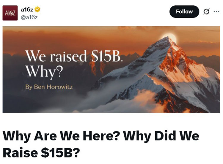 a16z投150亿，加密美未来关键