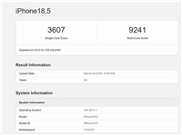 性能不及iPhone 17! 苹果iPhone 17e首批跑分出炉:GPU拖后腿