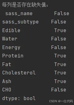 查看每列是否有缺失值