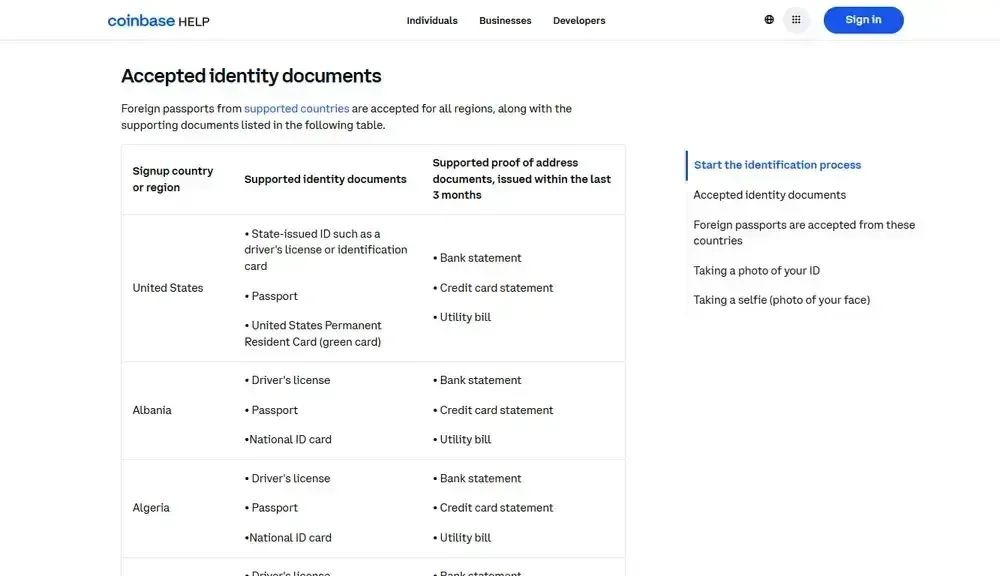 coinbase支持与限制地区总结