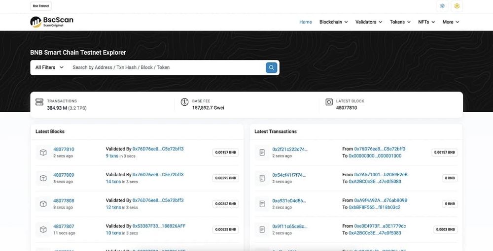 关于binance 链testnet
