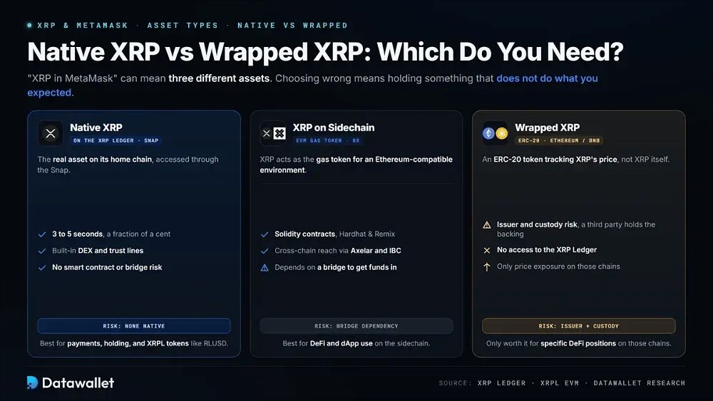 原生 xrp vs 封装 xrp：您需要哪种？