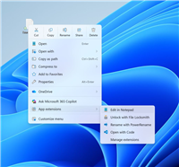 Win11 Beta / Experimental频道最新预览版发布:改进右键菜单