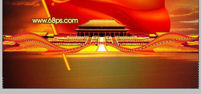 photoshop将打造漂亮的建党90周年志庆海报效果