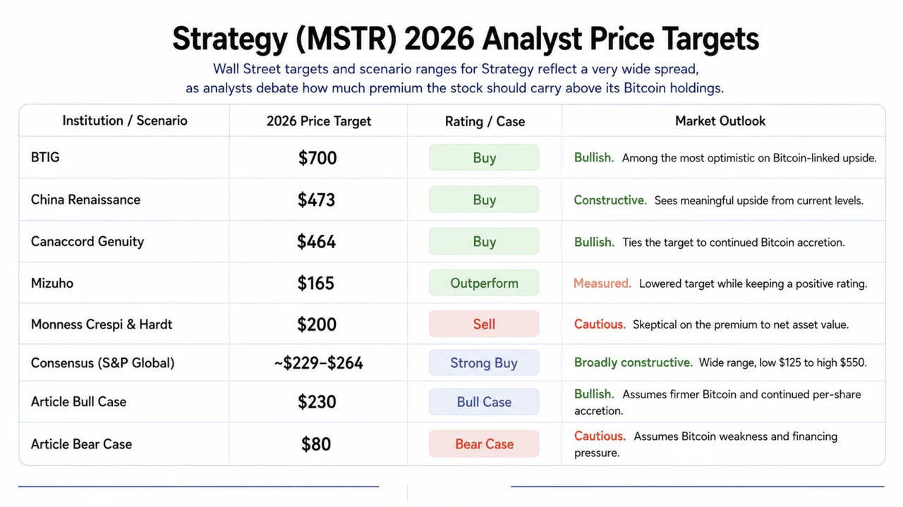 microstrategy (mstr) 2026年投资展望:230美元多头情况 vs 80美元空头情况