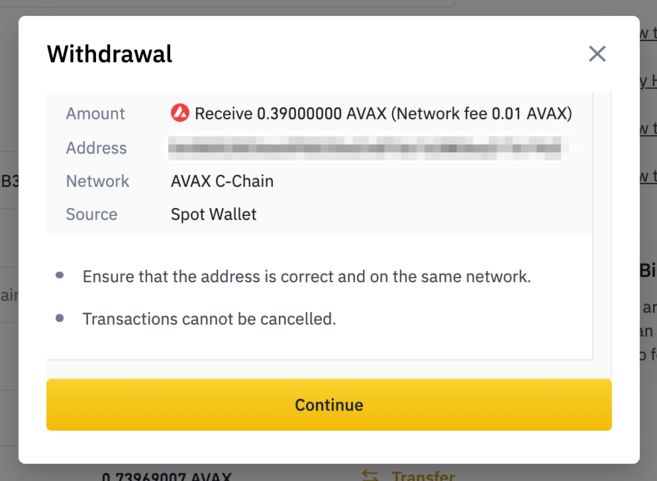 如何将avax代币从币安转入metamask?_图6