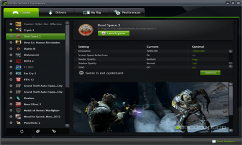 nvidia geforce experience截图
